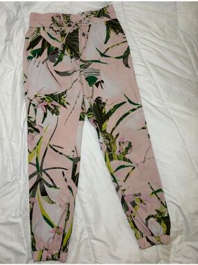 New York & Company pink floral joggers
